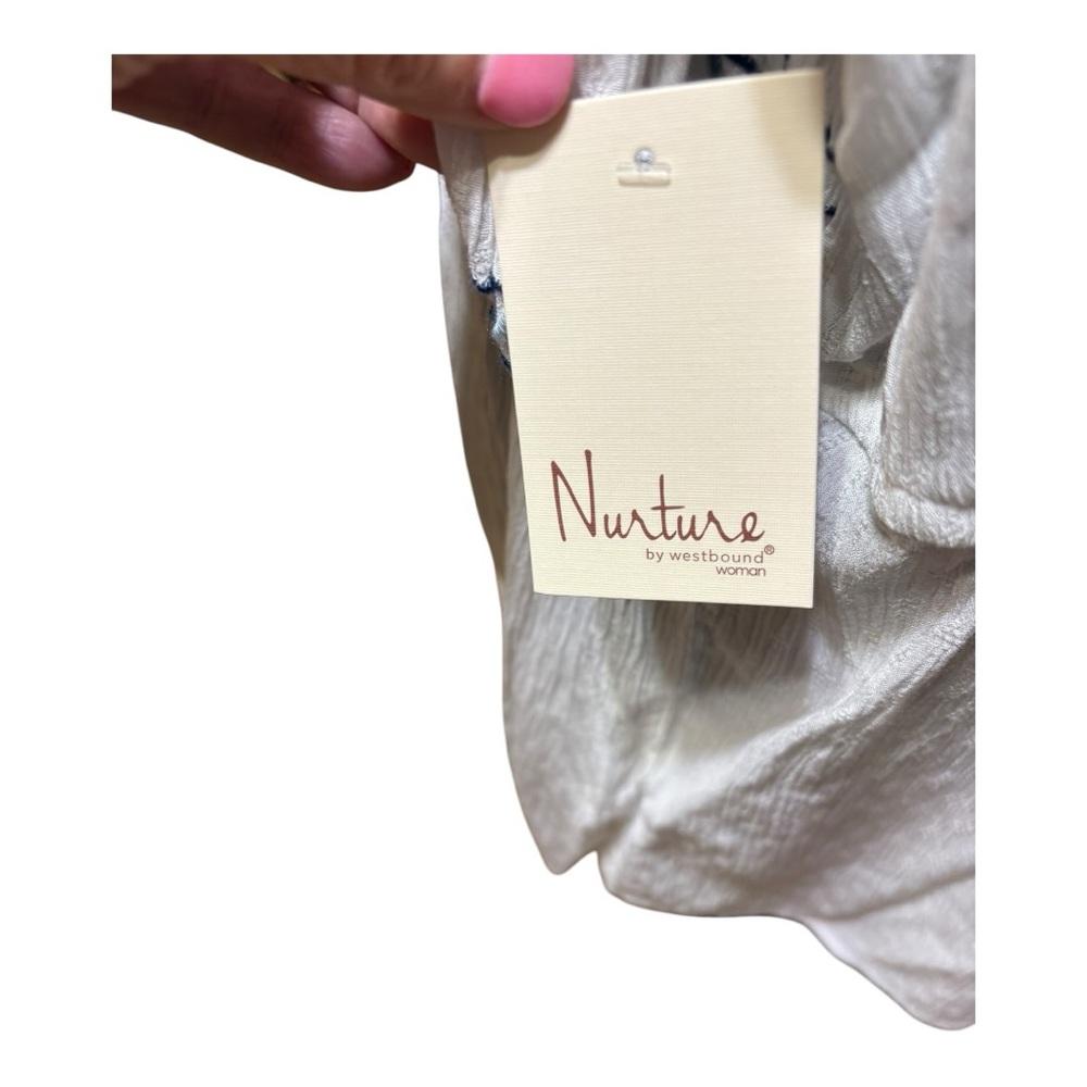 NWT Nurture by Westbound Cream Graphic 3/4 Sleeve Tunic Size 2X - Picture 9 of 11